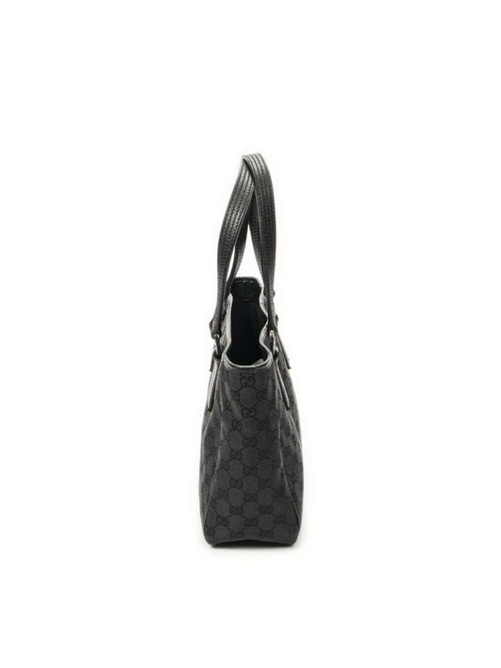 Gucci Small Shoulder Tote Black GG Canvas - Picture 4 of 10
